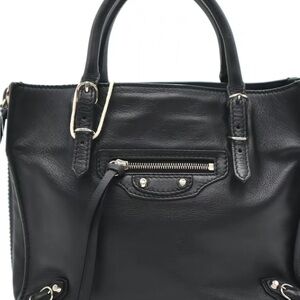 Balenciaga Black Leather Tote
